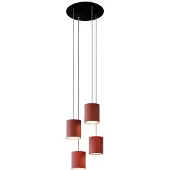 Creative Cables Round Rose-one Xxl Cylinder 4 Falls Pendellampe