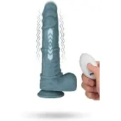 Vuxen Thrusting & Vibrating Silicone Dildo 27,5 cm