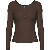 Pieces Shirts 'PCKitte' choko