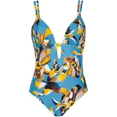 Sunflair Badedragt azur / curry / sort / hvid