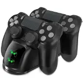 INF Dobbelt ladestation til to PS4/PS4 Slim/PS4 Pro-controllere