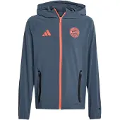 Adidas Bayern München Træningsjakke Tiro 25 Competition Vis Tech Travel - Grå/Orange - , størrelse Large