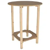 Wellhome Gazte Båre Bord Finish Uden Lak 60x60x75 Cm
