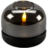 Konstsmide Glaslys LED, mat sort