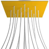 Creative Cables Kroq4015f113 Xxl Rose-one Square Mustard Rose-sæt