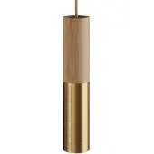 Creative Cables Tub-e14 Træ-og Metalrør Til Spotlight Med Dobbeltringslampeholder
