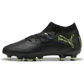 Puma FUTURE 8 PRO FG/AG Football Boots Youth, Shoes, Black/Fizzy Light/Green Terrain, 30