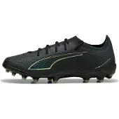 Puma ULTRA 6 ULTIMATE AG Football Boots Unisex, Shoes, Black/Fizzy Light/Green Terrain, 44