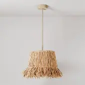 Creative Cables With Bulb Honolulu With Raffia Shade Pendellampe