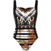 Sunflair Badedragt brun / sort / hvid