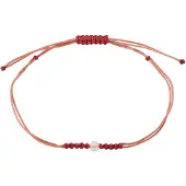 Pilgrim Armbånd ' Birthstones ' rød / perlehvid