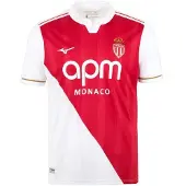 Mizuno As Monaco 25/26 Hjem T-shirt Med Korte ærmer