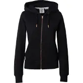 Superdry Superdrytil kvinder. W2012477A Sweatshirt Essential Logo Ziphood HB sort (XXS), Casual, Bomuld