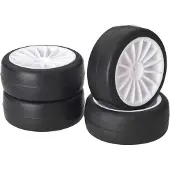 Absima 1/10 On Road 15 Spoke Slick Hjul 4 Enheder