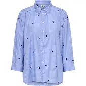 ONLY Bluse 'ONLNEW LINA GRACE' marin / lyseblå / hvid