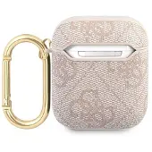 GUESS 4G Script Metal Collection-etui til AirPods 1 / 2 - Pink