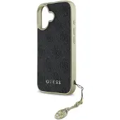 GUESS 4G Charms Collection-etui til iPhone 16 Plus - sort