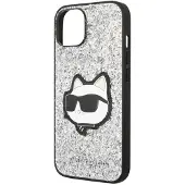 Karl Lagerfeld KLHCP14MG2CPS iPhone 14 Plus 6,7" sølv/sølv hardcase Glitter Choupette Patch