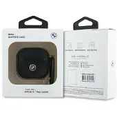 BMW Etui til AirPods 4 Læderlogo Sølv Sort