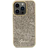 GUESS Disco Metal Script-etui til iPhone 15 Pro - guld