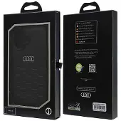 Audi syntetisk læder iPhone 16 6,1" sort/sort hardcase AU-TPUPCIP16-GT/D2-BK