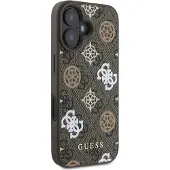 GUESS 4G Printed Stripes MagSafe iPhone 16 Etui - Brun