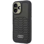 Audi syntetisk læder MagSafe iPhone 16 6,1" sort/sort hardcase AU-TPUPCMIP16-GT/D3-BK