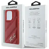 Karl Lagerfeld Diagonal Quiltet Rødt iPhone 15 Pro Max Etui