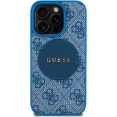 GUESS 4G Circle Classic Logo MagSafe-etui til iPhone 16 Pro Max - blå