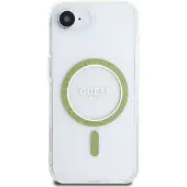 GUESS IML Glitter Circle MagSafe iPhone 16e-etui - klart