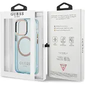GUESS Gold Outline Translucent MagSafe-etui til iPhone 13 Pro / iPhone 13 - blå