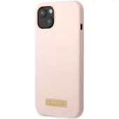 GUESS GUHMP13MSBPLP iPhone 13 6,1" pink/pink hard case Silikone logo plade MagSafe