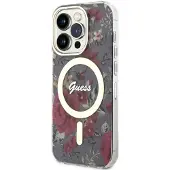 GUESS GUHMP14LHCFWSA iPhone 14 Pro 6,1" grøn/khaki hardcase Flower MagSafe