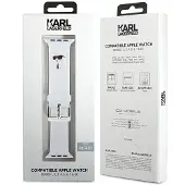 Karl Lagerfeld 3D Rubber Karl Head rem til Apple ur 38/40/41mm - hvid
