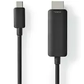 Nedis Ccgl64655bk10 Usb-c Til Hdmi-adapterkabel Usb 3.2 Gen 1 4k Nikkelbelagt 1 M 60hz