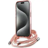 Karl Lagerfeld Monogram Crossbody MagSafe Case for iPhone 15 Pro - Pink