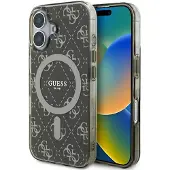 GUESS IML 4G Baggrund MagSafe iPhone 16 Etui - Brun