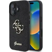 GUESS Pu Fixed Glitter 4g Metal Logo Iphone 16 Telefon Etui