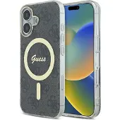 GUESS IML 4G MagSafe-etui til iPhone 16 Plus - Sort