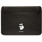 Karl Lagerfeld Saffiano Monogram Choupette taske til en 16" laptop - sort