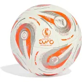Adidas Fodbold Konektis Pro Kvinde EM 2025 Finale Kampbold - Hvid/Sølv/Orange, størrelse Ball SZ. 5