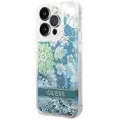 GUESS GUHCP14LLFLSN iPhone 14 Pro 6,1" grøn/grøn hardcase Flower Liquid Glitter