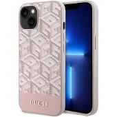 GUESS GUHMP14MHGCFSEP iPhone 14 Plus 6,7" pink/pink hard case GCube Stripes MagSafe