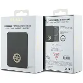 GUESS MagSafe 4G Strassed Metal Logo induktion powerbank 15W 5000mAh - sort