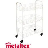Metaltex Grønthandlervogn Med 3 Kurve 41x2x6 Cm