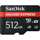 SanDisk Express - Flashhukommelseskort - 512 GB - A1 / UHS-I U3 - microSD PCI Express Gen 3.1 UHS-I