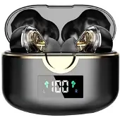 INF Trådløse Bluetooth 5.0 Dobbelt Dynamic Speaker høretelefoner Black