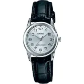 Casio Dameur LTP-V001L-7BUDF Classic Sølvfarvet/Læder Ø25 mm