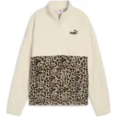 Puma Essentials Animal Print Relaxed Crew Women, Collections, Alpine Snow, XS