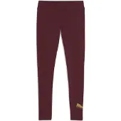 Puma ESS METALLIC Leggings Women, Clothing, Ruby Shimmer/Metallic Gold, L